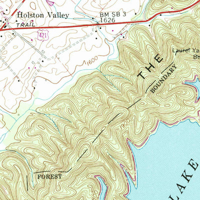 United States Geological Survey Holston Valley, TN-VA (1960, 24000-Scale) digital map
