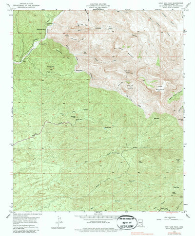 United States Geological Survey Holy Joe Peak, AZ (1949, 24000-Scale) digital map