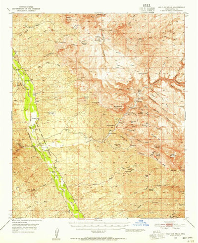 United States Geological Survey Holy Joe Peak, AZ (1949, 62500-Scale) digital map