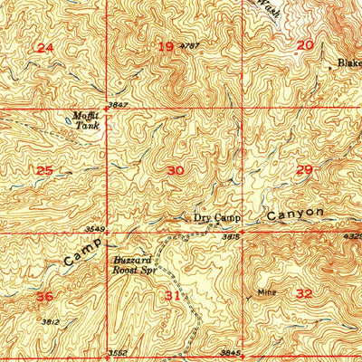 United States Geological Survey Holy Joe Peak, AZ (1949, 62500-Scale) digital map