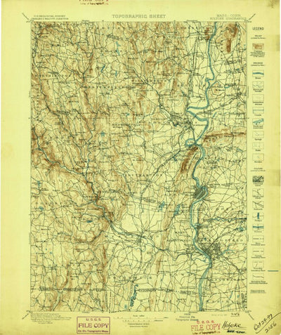 United States Geological Survey Holyoke, MA-CT (1897, 125000-Scale) digital map