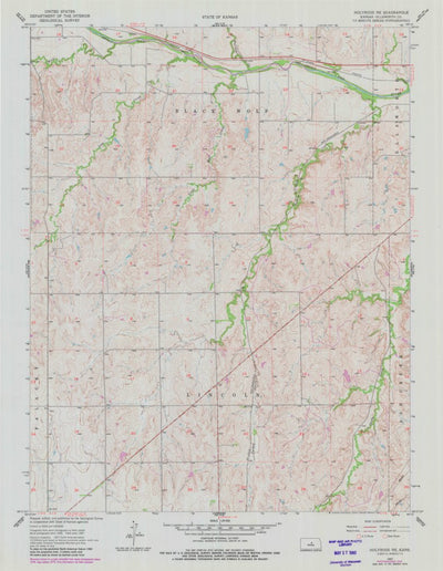 United States Geological Survey Holyrood NE, KS (1957, 24000-Scale) digital map