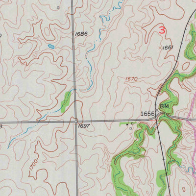 United States Geological Survey Holyrood NE, KS (1957, 24000-Scale) digital map