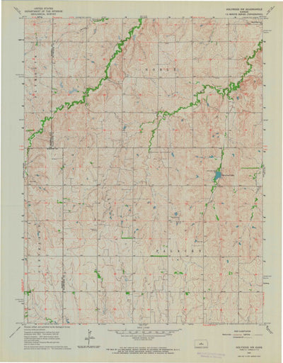 United States Geological Survey Holyrood NW, KS (1964, 24000-Scale) digital map
