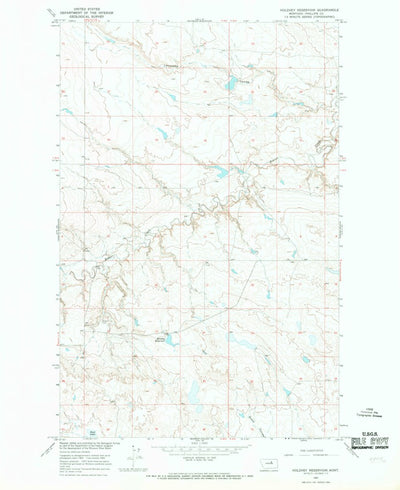 United States Geological Survey Holzhey Reservoir, MT (1965, 24000-Scale) digital map