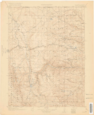 United States Geological Survey Home, CO-WY (1920, 125000-Scale) digital map