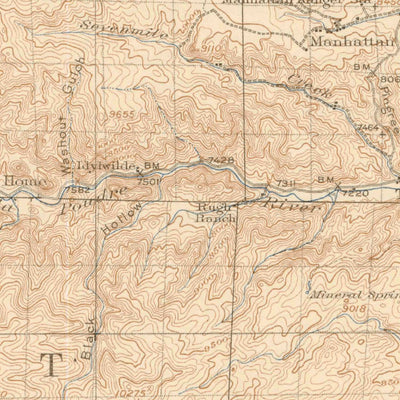United States Geological Survey Home, CO-WY (1920, 125000-Scale) digital map