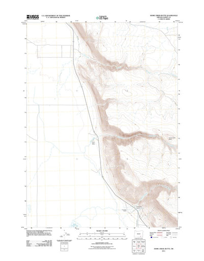 United States Geological Survey Home Creek Butte, OR (2011, 24000-Scale) digital map