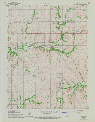 United States Geological Survey Home, KS (1966, 24000-Scale) digital map