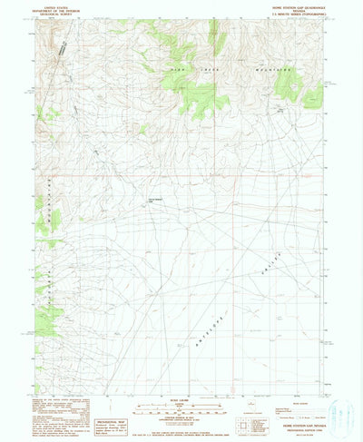 United States Geological Survey Home Station Gap, NV (1990, 24000-Scale) digital map