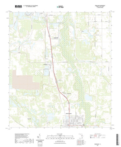 United States Geological Survey Homeland, FL (2021, 24000-Scale) digital map