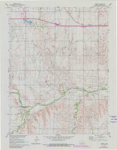 United States Geological Survey Homer, KS (1961, 24000-Scale) digital map