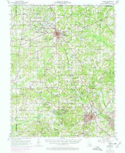 United States Geological Survey Homer, LA (1952, 62500-Scale) digital map