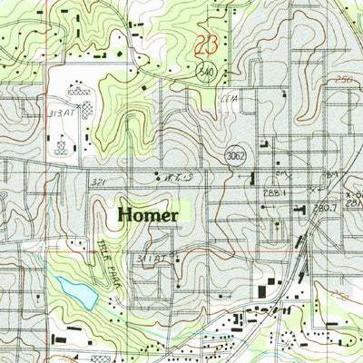 United States Geological Survey Homer, LA (1986, 24000-Scale) digital map