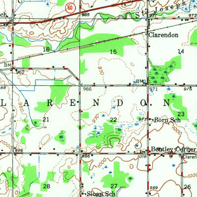 United States Geological Survey Homer, MI (1948, 62500-Scale) digital map