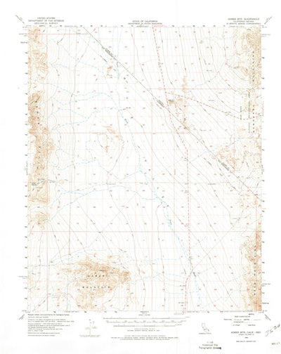 United States Geological Survey Homer Mountain, CA-NV (1956, 62500-Scale) digital map