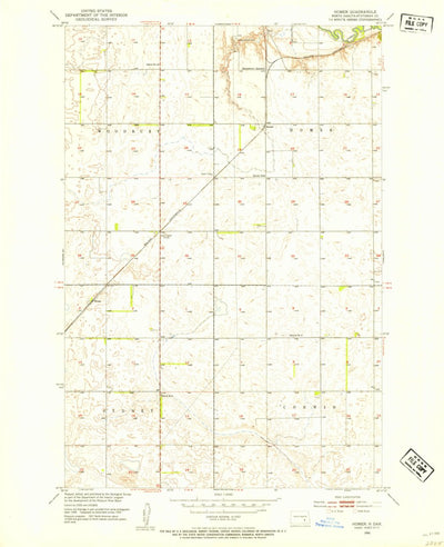 United States Geological Survey Homer, ND (1952, 24000-Scale) digital map