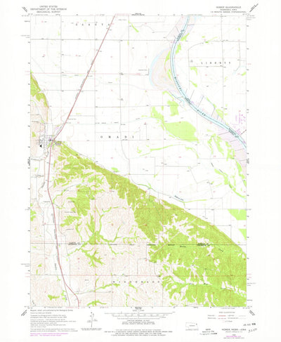 United States Geological Survey Homer, NE-IA (1964, 24000-Scale) digital map