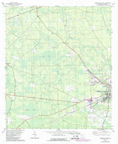 United States Geological Survey Homerville West, GA (1978, 24000-Scale) digital map