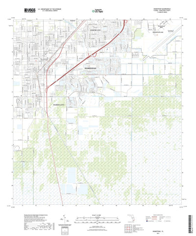 United States Geological Survey Homestead, FL (2021, 24000-Scale) digital map