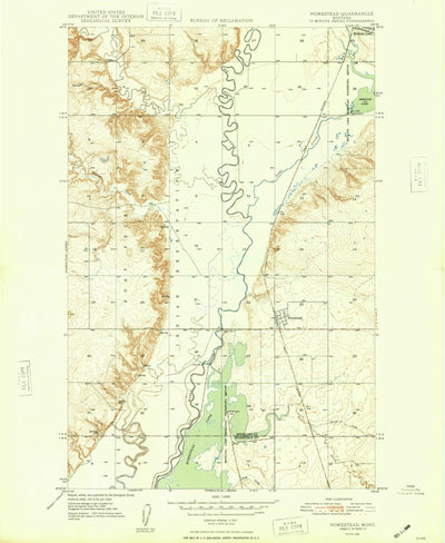 United States Geological Survey Homestead, MT (1948, 24000-Scale) digital map