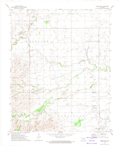 United States Geological Survey Homestead, OK (1972, 24000-Scale) digital map
