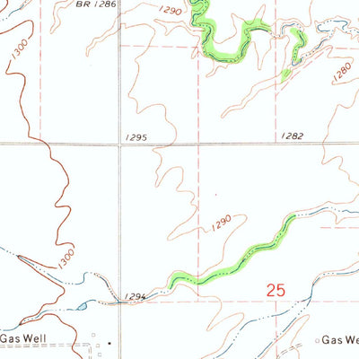 United States Geological Survey Homestead, OK (1972, 24000-Scale) digital map