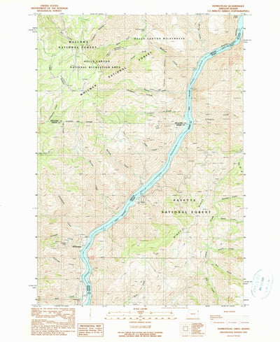 United States Geological Survey Homestead, OR-ID (1990, 24000-Scale) digital map