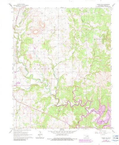United States Geological Survey Hominy NE, OK (1966, 24000-Scale) digital map