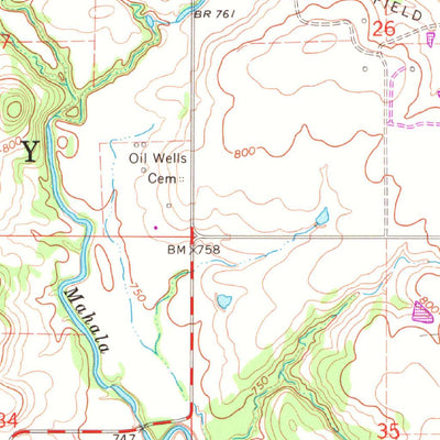 United States Geological Survey Hominy NE, OK (1966, 24000-Scale) digital map
