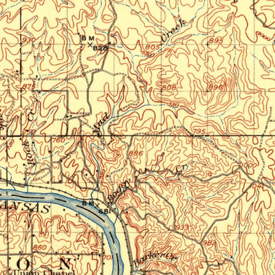 United States Geological Survey Hominy, OK (1912, 125000-Scale) digital map