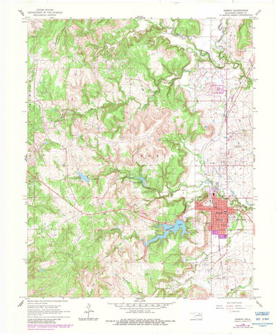 United States Geological Survey Hominy, OK (1966, 24000-Scale) digital map
