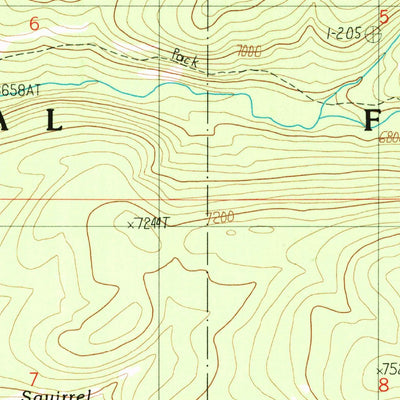 United States Geological Survey Hominy Peak, WY (1989, 24000-Scale) digital map