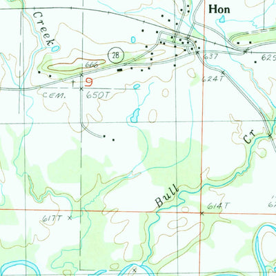 United States Geological Survey Hon, AR (1983, 24000-Scale) digital map