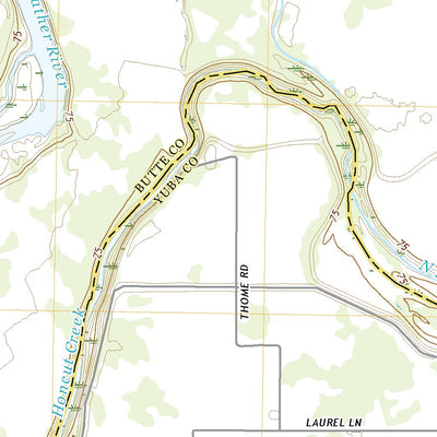 United States Geological Survey Honcut, CA (2021, 24000-Scale) digital map