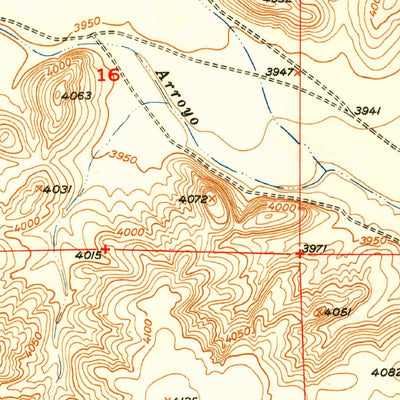 United States Geological Survey Hondo Reservoir, NM (1949, 24000-Scale) digital map