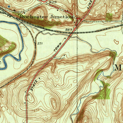 United States Geological Survey Honeoye Falls, NY (1934, 24000-Scale) digital map