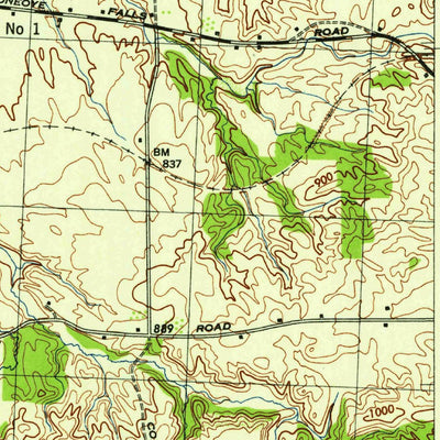 United States Geological Survey Honeoye Falls, NY (1942, 31680-Scale) digital map