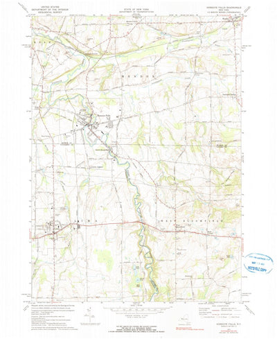 United States Geological Survey Honeoye Falls, NY (1971, 24000-Scale) digital map