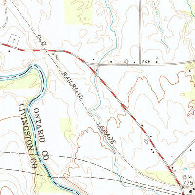 United States Geological Survey Honeoye Falls, NY (1971, 24000-Scale) digital map