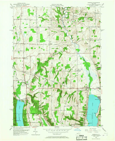 United States Geological Survey Honeoye, NY (1951, 24000-Scale) digital map