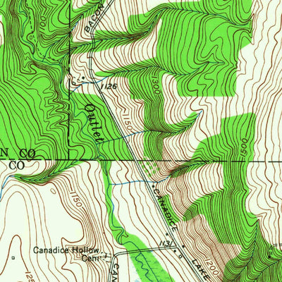 United States Geological Survey Honeoye, NY (1951, 24000-Scale) digital map