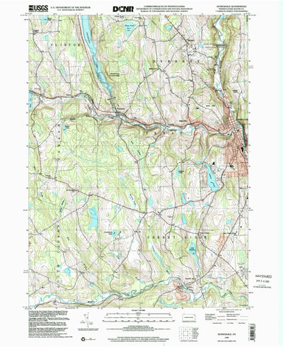 United States Geological Survey Honesdale, PA (1999, 24000-Scale) digital map