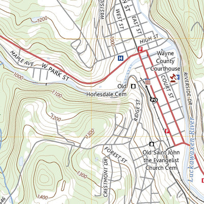 United States Geological Survey Honesdale, PA (2023, 24000-Scale) digital map