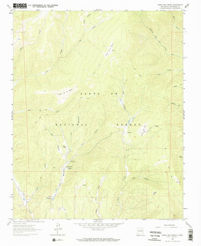United States Geological Survey Honey Boy Ranch, NM (1961, 24000-Scale) digital map