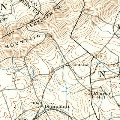 United States Geological Survey Honey Brook, PA (1905, 62500-Scale) digital map