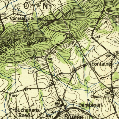 United States Geological Survey Honey Brook, PA (1941, 62500-Scale) digital map
