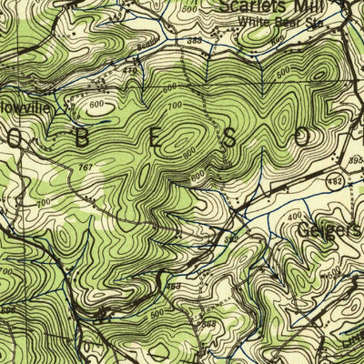 United States Geological Survey Honey Brook, PA (1941, 62500-Scale) digital map