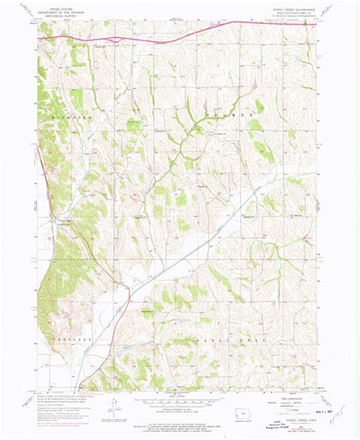 United States Geological Survey Honey Creek, IA (1957, 24000-Scale) digital map