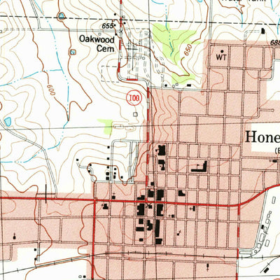 United States Geological Survey Honey Grove, TX (1984, 24000-Scale) digital map